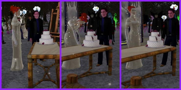 wedding cake collage